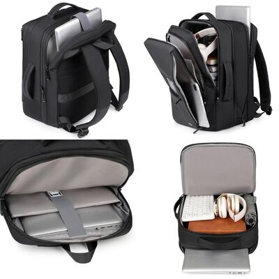 Multi-Compartment Oxford Laptop Backpack LD2501 15.6 Inch Expandable Commuter Bag