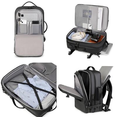 Large-Capacity Oxford Laptop Backpack LD9903 15.6 Inch Expandable Travel Daypack Custom Logo