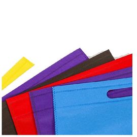 Handled Colorful Non Woven Reusable Bags Eco Friendly Non Woven D Cut Carry Bag