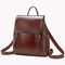 Lady'S Two Layer Cowhide Oil Wax Leather Backpack