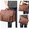 First Layer Cowhide Men'S 17 Inch Retro Laptop Messenger Bags