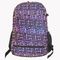 Girls Purple Fluorescent Lattice Nylon Student Backpack