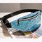 Faux Leather Sequined Women Mens Waist Bag With Zip