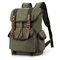 Men Women Canvas Vintage School Backpack With Two Side Pockets