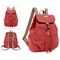 Girls Casual Drawstring Canvas Backpack With Adjustable Straps