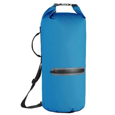 20L 500D PVC Front Zippered Pocket Waterproof Dry Bag For Boating