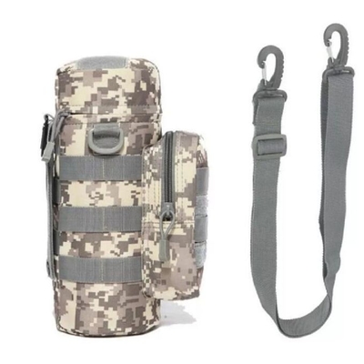 600D Oxford Military Water Bottle Pouch With POM Button