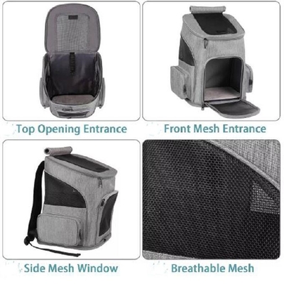 OEM Airline Approved Pet Transport Backpack With Breathable Mesh Panels