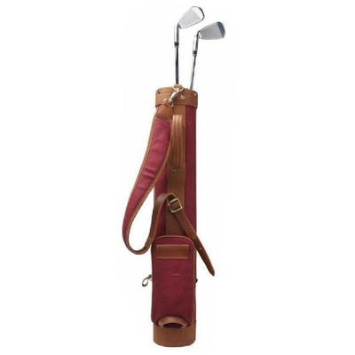 Canvas &amp; Genuine Leather Custom Sports Bags Waterproof Sunday Golf Bag