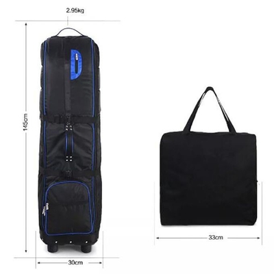 Nylon Outdoor Sports Bag Golf Travel Bag With Name Card Holder / Wheels