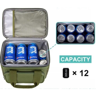 Dual Compartment Insulated Cooler Bags Food Delivery Lunch Bag