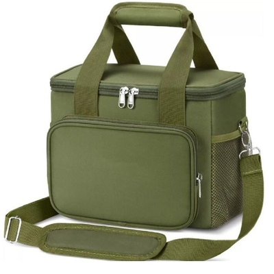 Dual Compartment Insulated Cooler Bags Food Delivery Lunch Bag