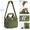 Dual Compartment Insulated Cooler Bags Food Delivery Lunch Bag